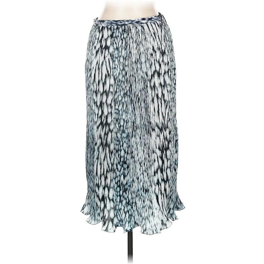 Elie Tahari 2-Piece Set – Silk Top (M) & Pleated Midi Skirt (10 Medium) Coord - Picture 8 of 11
